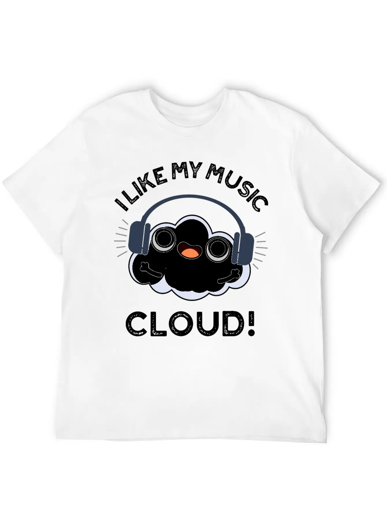 I Like My Music Cloud Cute Weather Essential Cotton Tee For Daily Outfits – Unisex Style