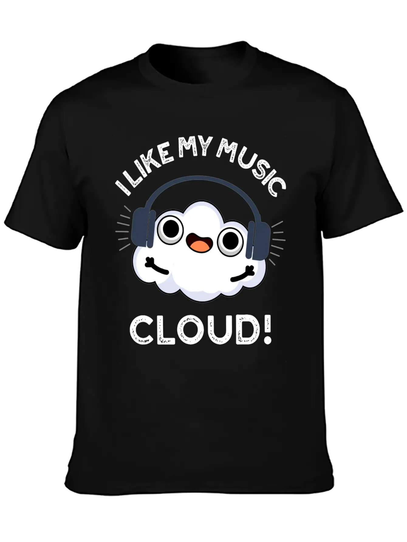 I Like My Music Cloud Cute Weather Essential Cotton Tee For Daily Outfits – Unisex Style