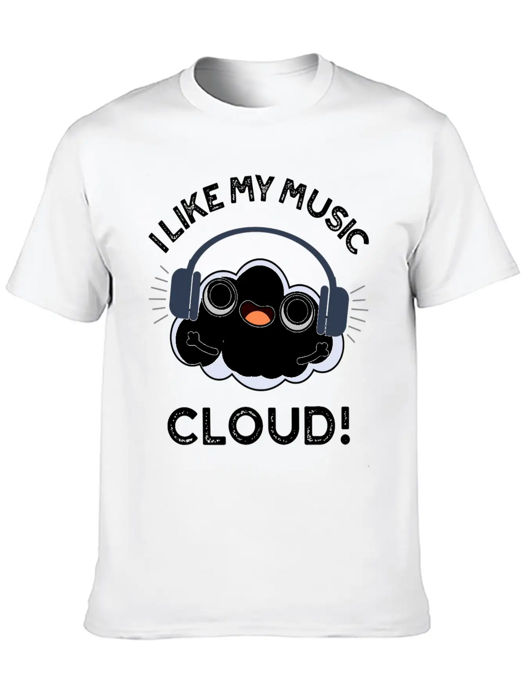 I Like My Music Cloud Cute Weather Essential Cotton Tee For Daily Outfits – Unisex Style