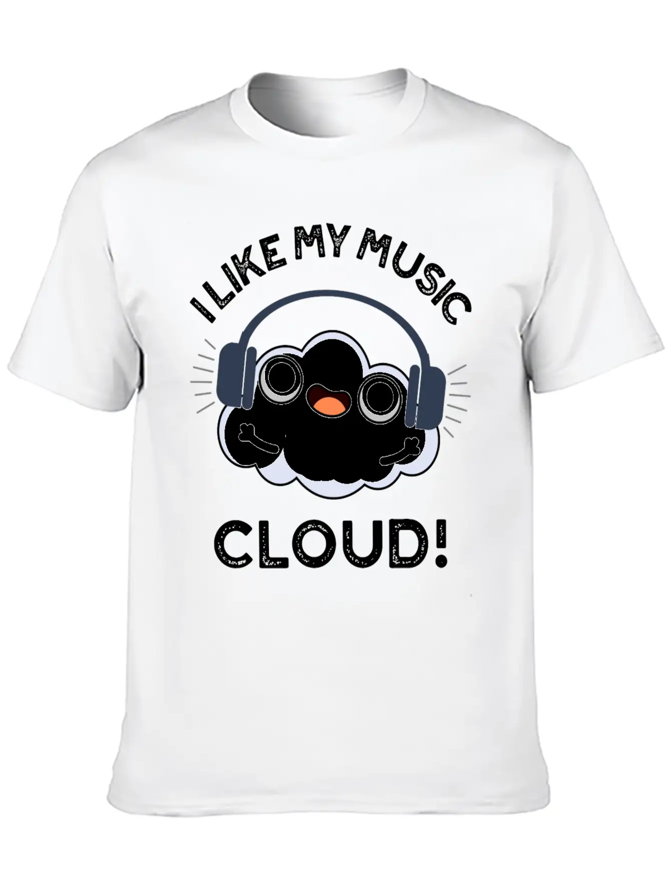 I Like My Music Cloud Cute Weather Essential Cotton Tee For Daily Outfits – Unisex Style