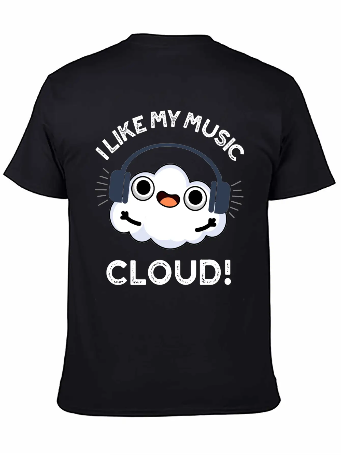 I Like My Music Cloud Cute Weather Essential Cotton Tee For Daily Outfits – Unisex Style