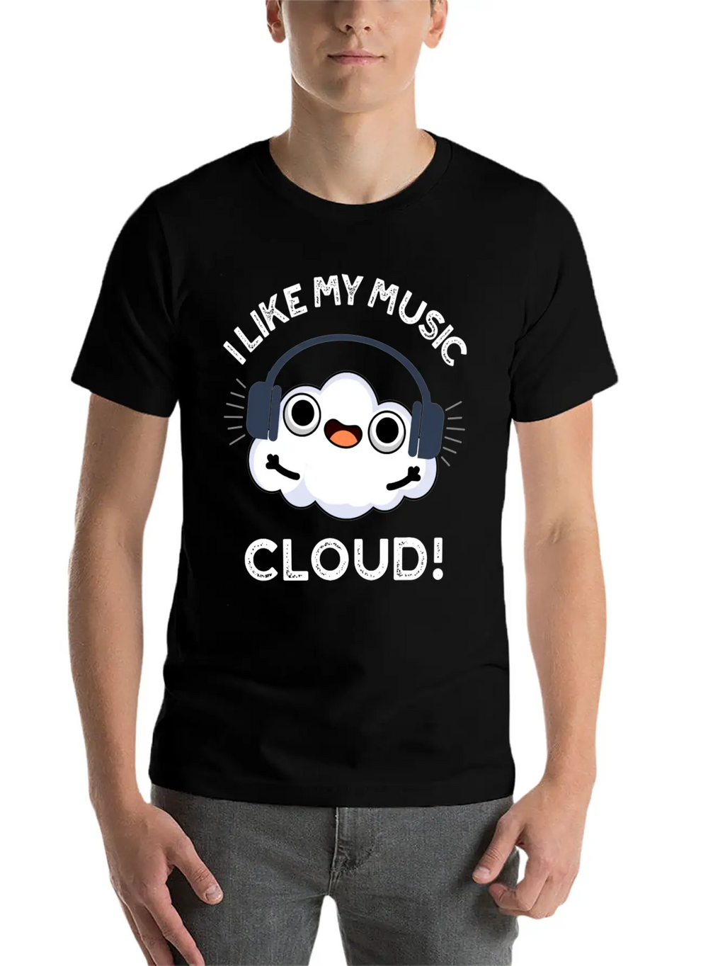 I Like My Music Cloud Cute Weather Essential Cotton Tee For Daily Outfits – Unisex Style
