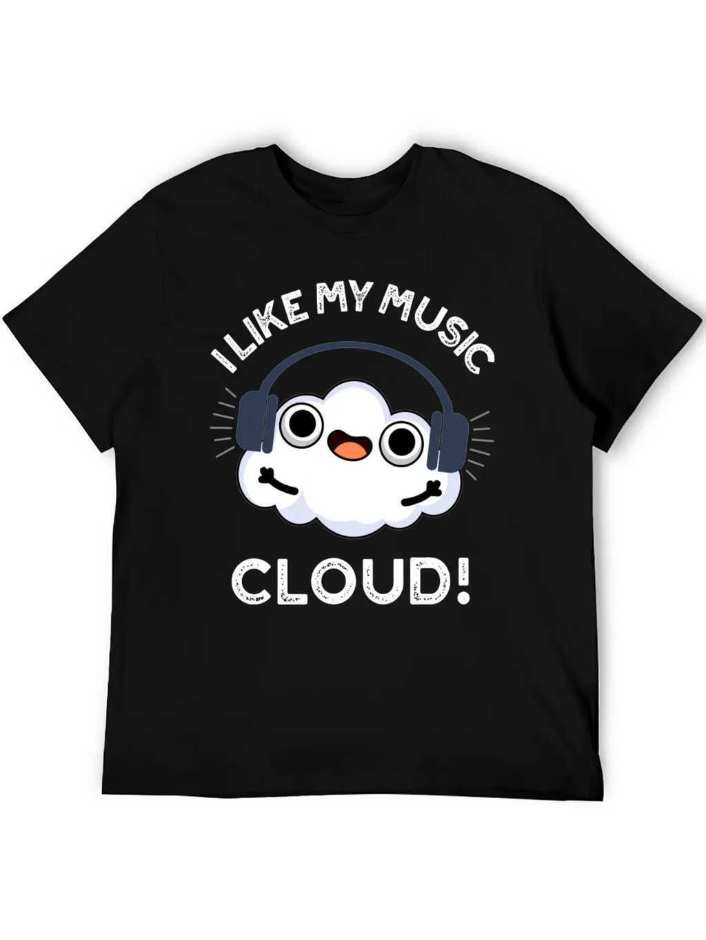 I Like My Music Cloud Cute Weather Essential Cotton Tee For Daily Outfits – Unisex Style