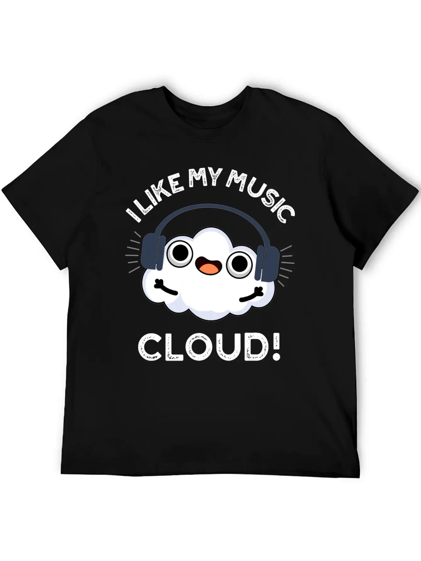 I Like My Music Cloud Cute Weather Essential Cotton Tee For Daily Outfits – Unisex Style
