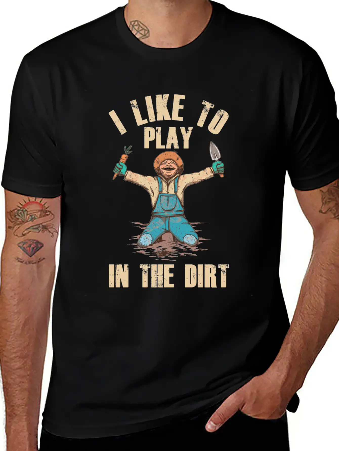 I Like To Play In The Dirt Plant Gardener Garden Unisex Short Sleeve Soft Cotton T-Shirt – Casual Everyday Wear