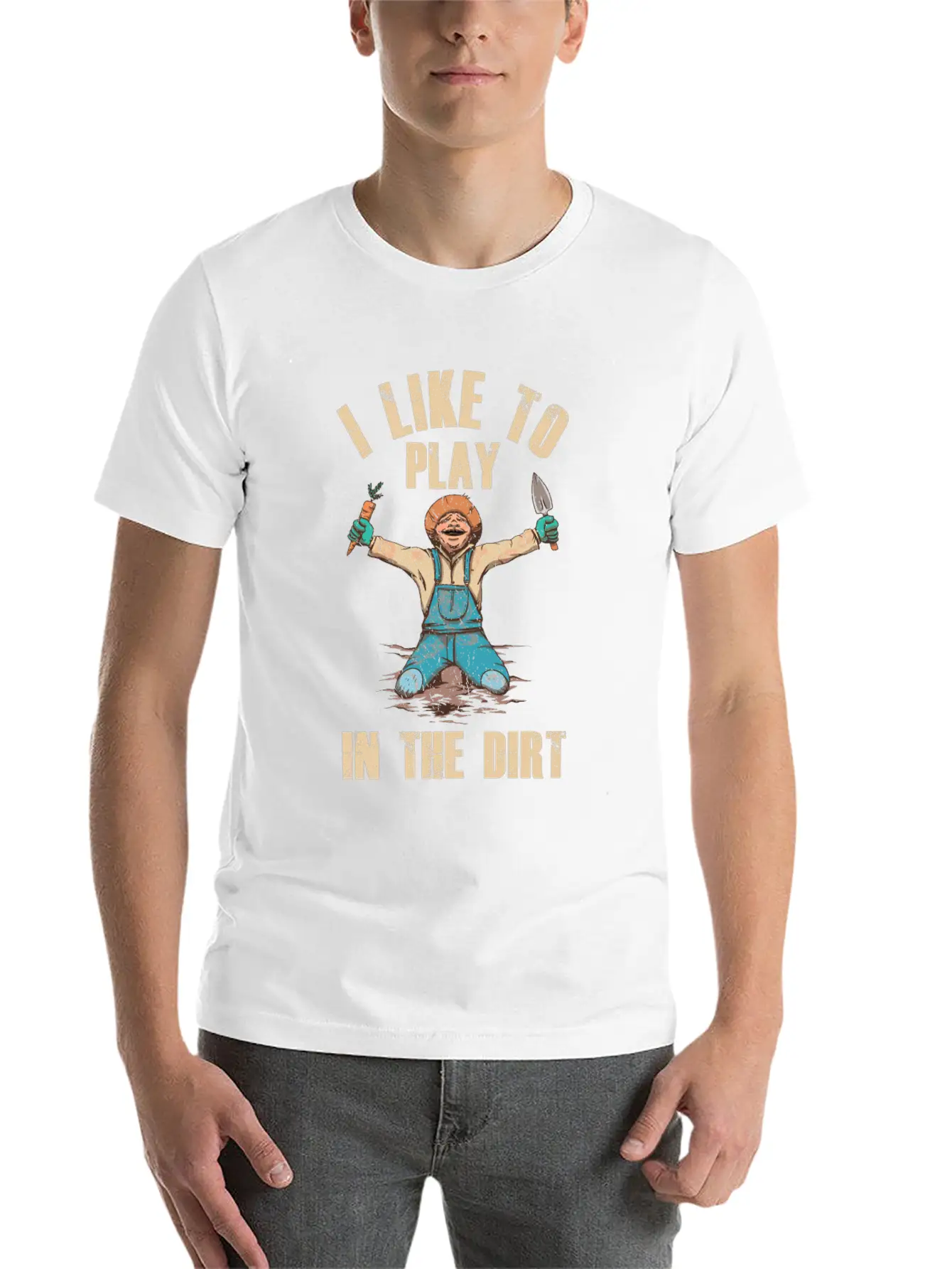 I Like To Play In The Dirt Plant Gardener Garden Unisex Short Sleeve Soft Cotton T-Shirt – Casual Everyday Wear