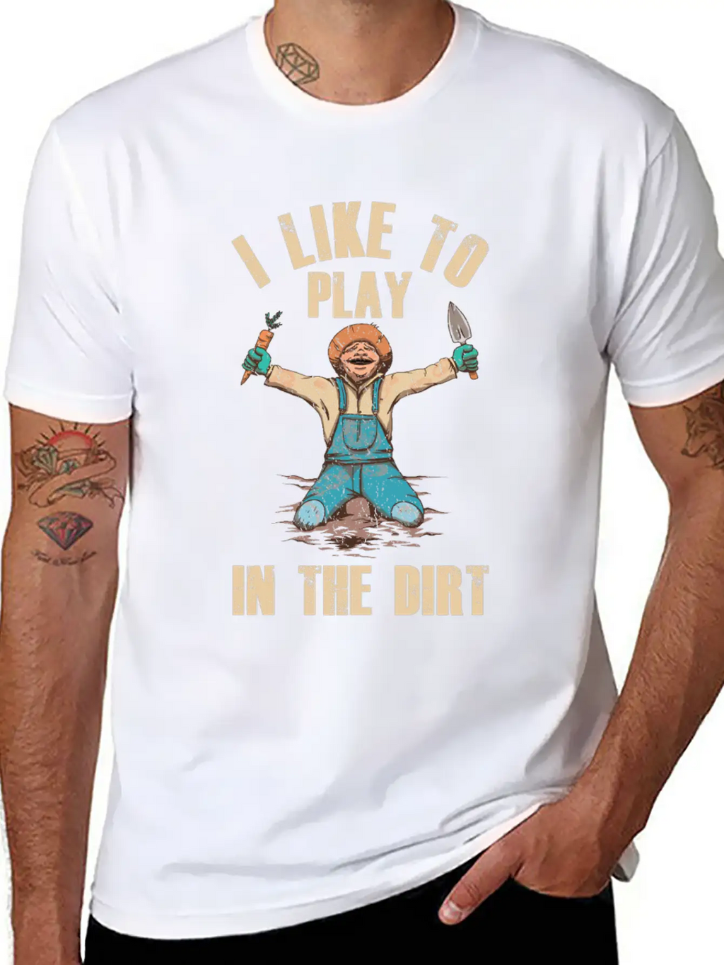I Like To Play In The Dirt Plant Gardener Garden Unisex Short Sleeve Soft Cotton T-Shirt – Casual Everyday Wear