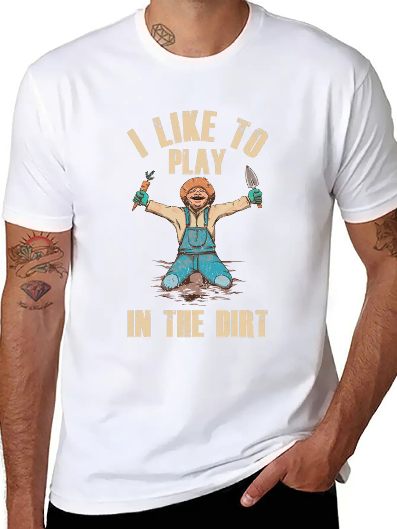 I Like To Play In The Dirt Plant Gardener Garden Unisex Short Sleeve Soft Cotton T-Shirt – Casual Everyday Wear