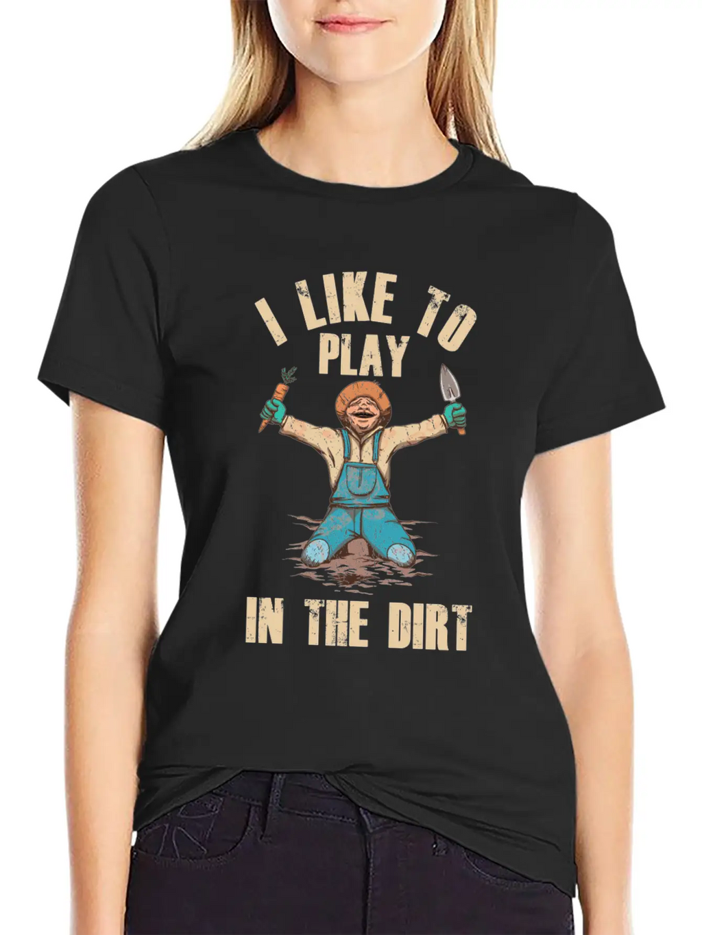 I Like To Play In The Dirt Plant Gardener Garden Unisex Short Sleeve Soft Cotton T-Shirt – Casual Everyday Wear