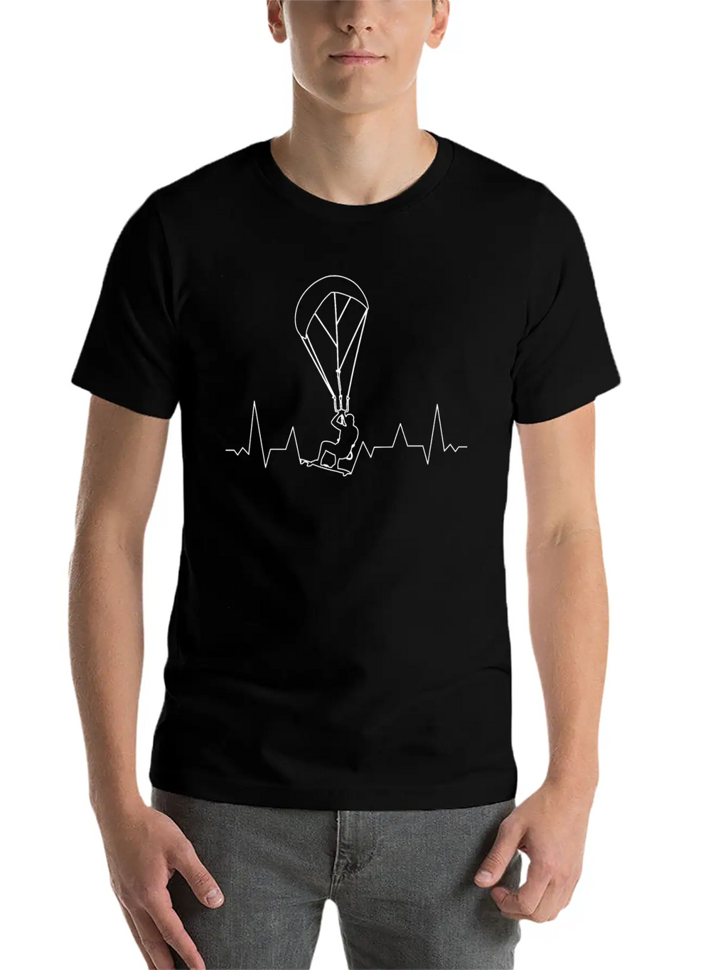 I Live For Kite Surfing Unisex Casual T-Shirt – Clean Design For Daily Comfort