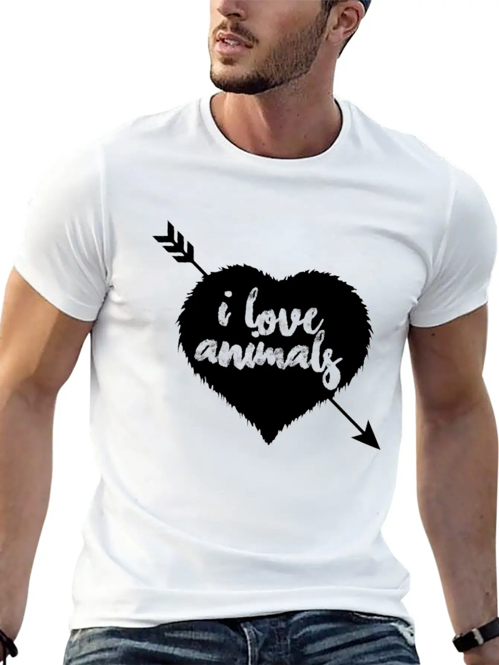 I Love Animalsgift For Dog Loversdog Stufffoundpop Essential Cotton Tee For Daily Outfits – Unisex Style