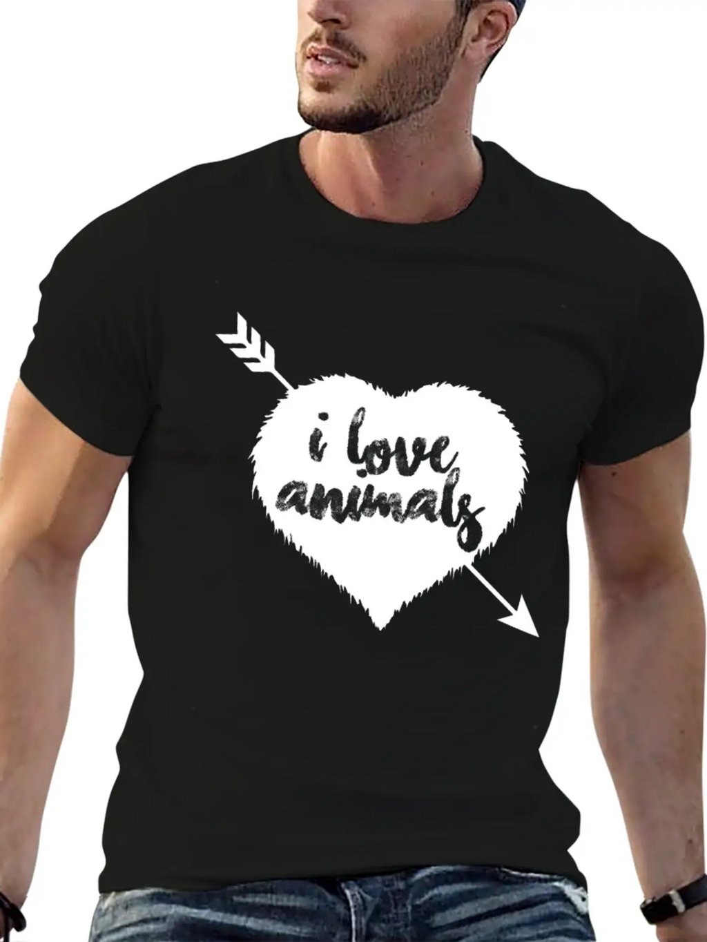 I Love Animalsgift For Dog Loversdog Stufffoundpop Essential Cotton Tee For Daily Outfits – Unisex Style