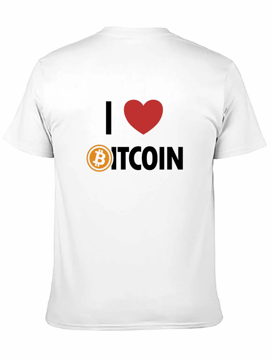 I Love Bitcoin Cryptocurrency Blockchains Crypto Casual Graphic T-Shirt – Simple And Comfortable Daily Wear
