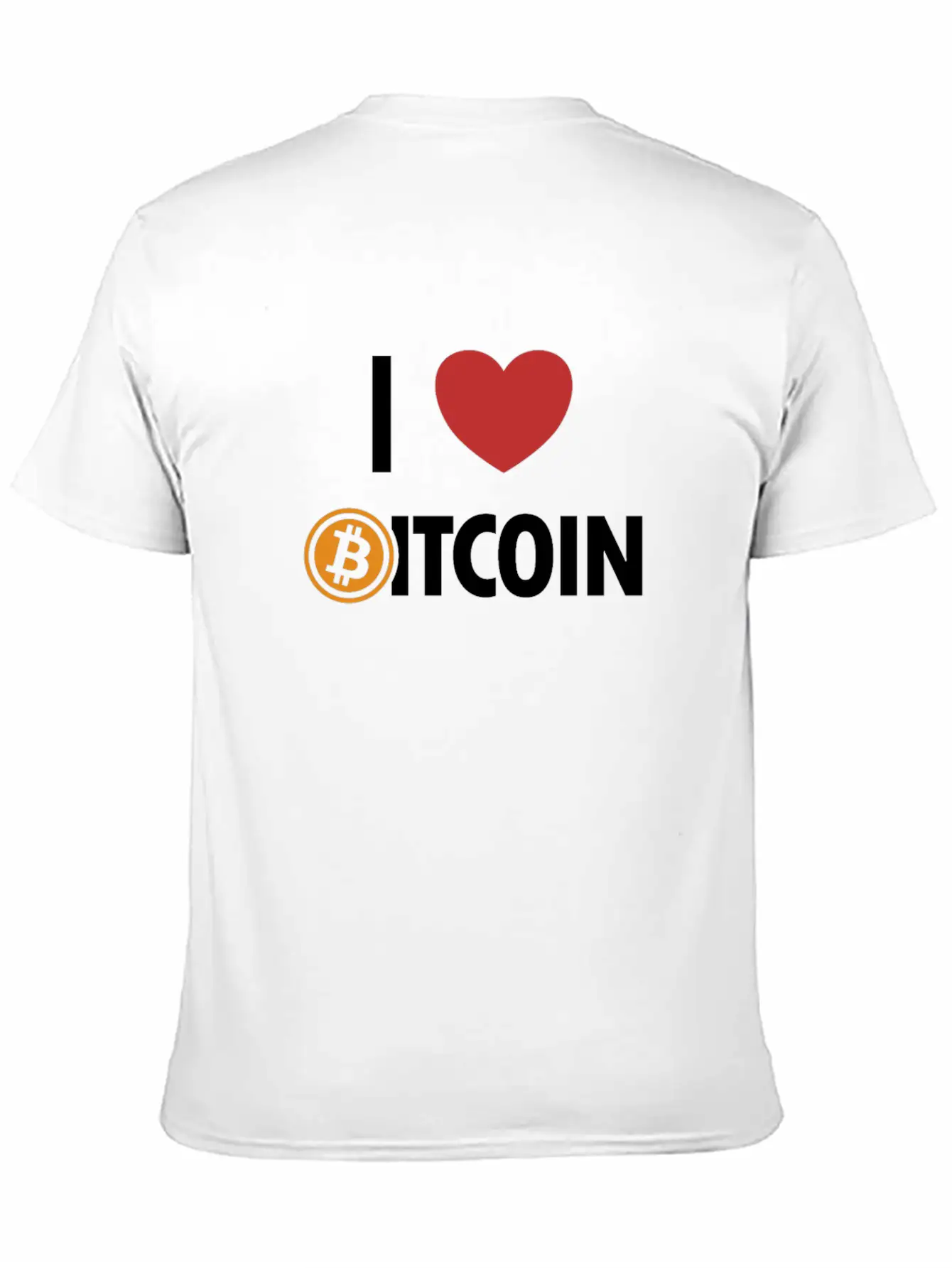 I Love Bitcoin Cryptocurrency Blockchains Crypto Casual Graphic T-Shirt – Simple And Comfortable Daily Wear