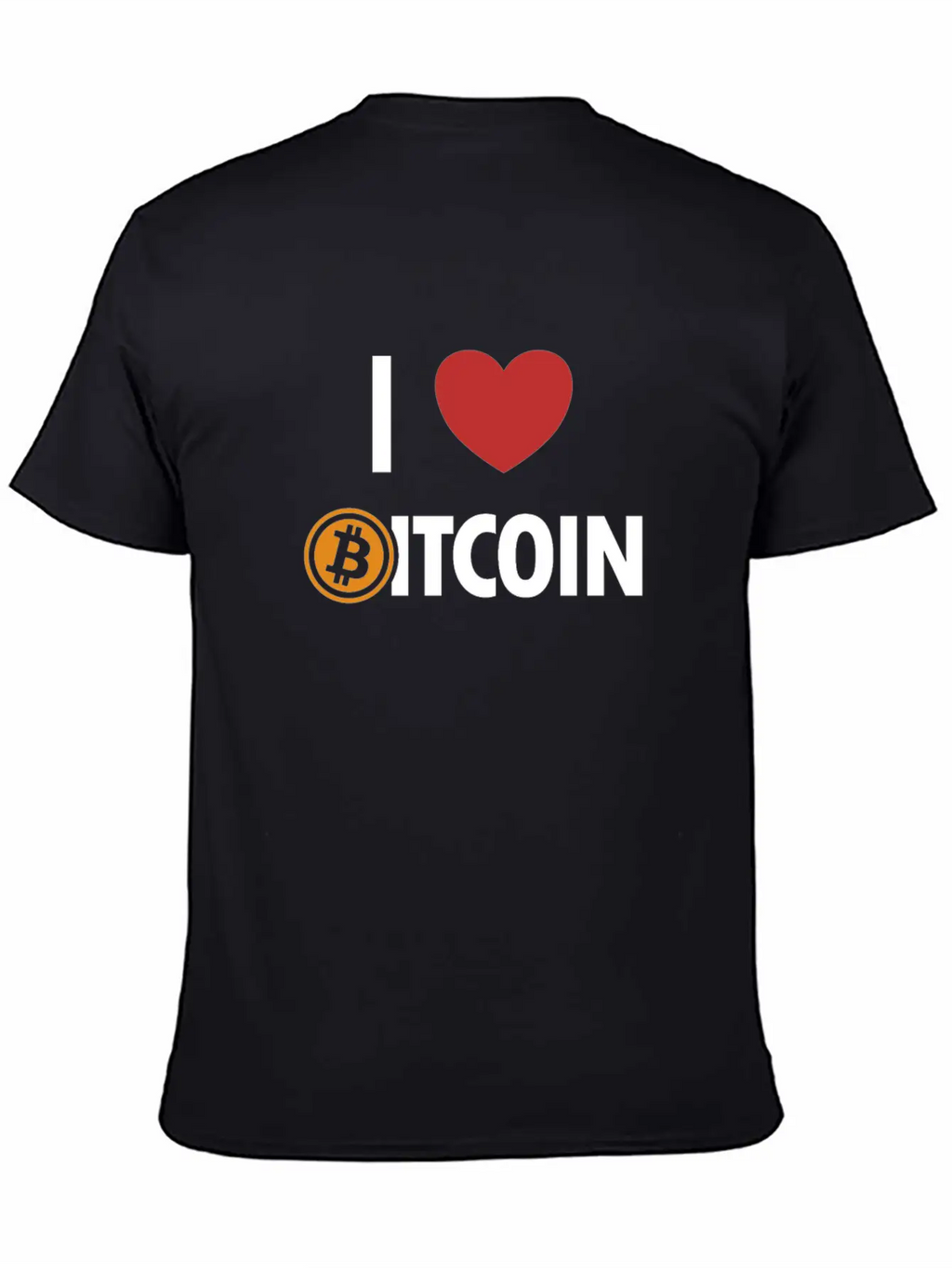 I Love Bitcoin Cryptocurrency Blockchains Crypto Casual Graphic T-Shirt – Simple And Comfortable Daily Wear