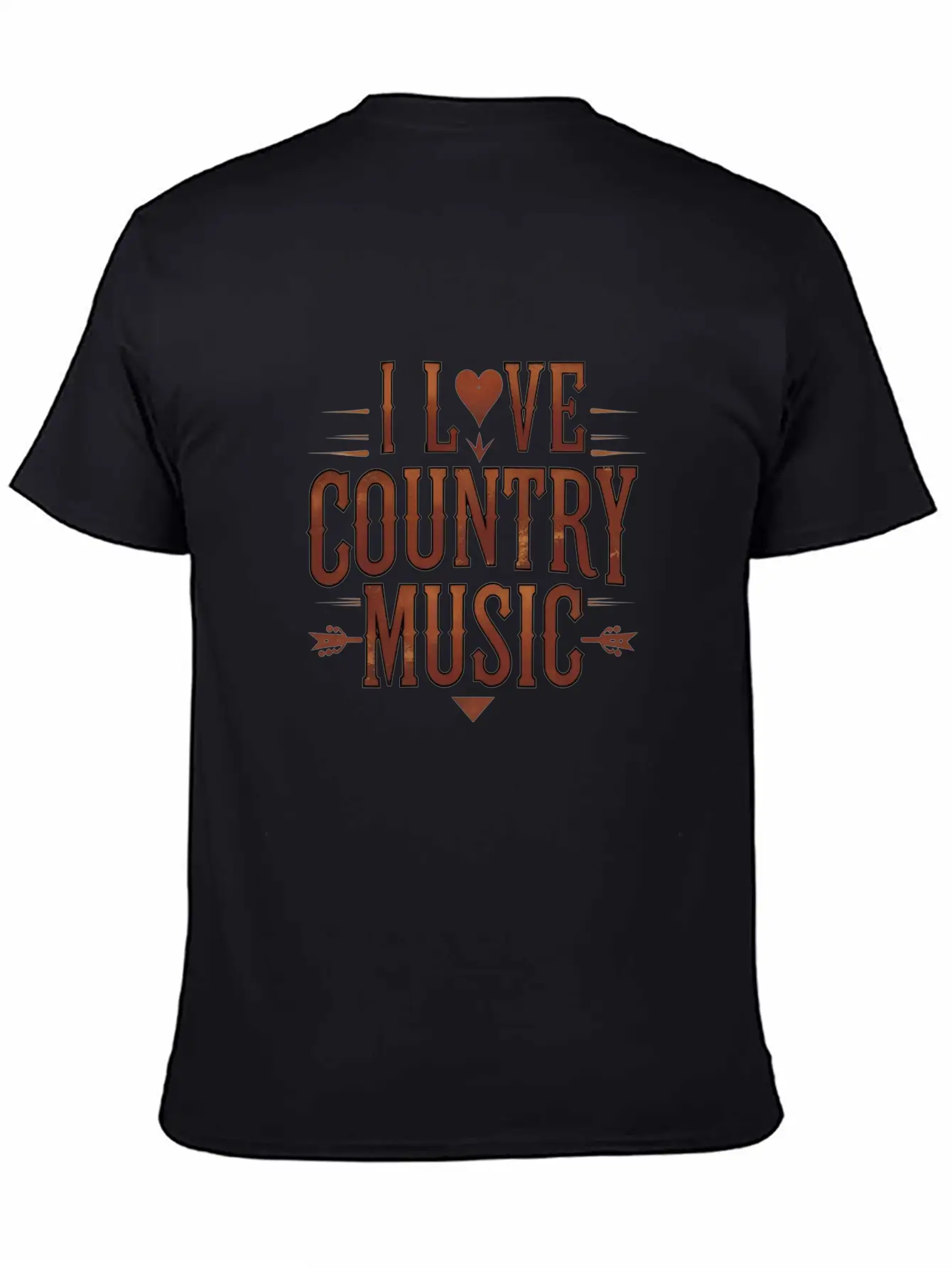 I Love Country Music Unisex Short Sleeve Soft Cotton T-Shirt – Casual Everyday Wear