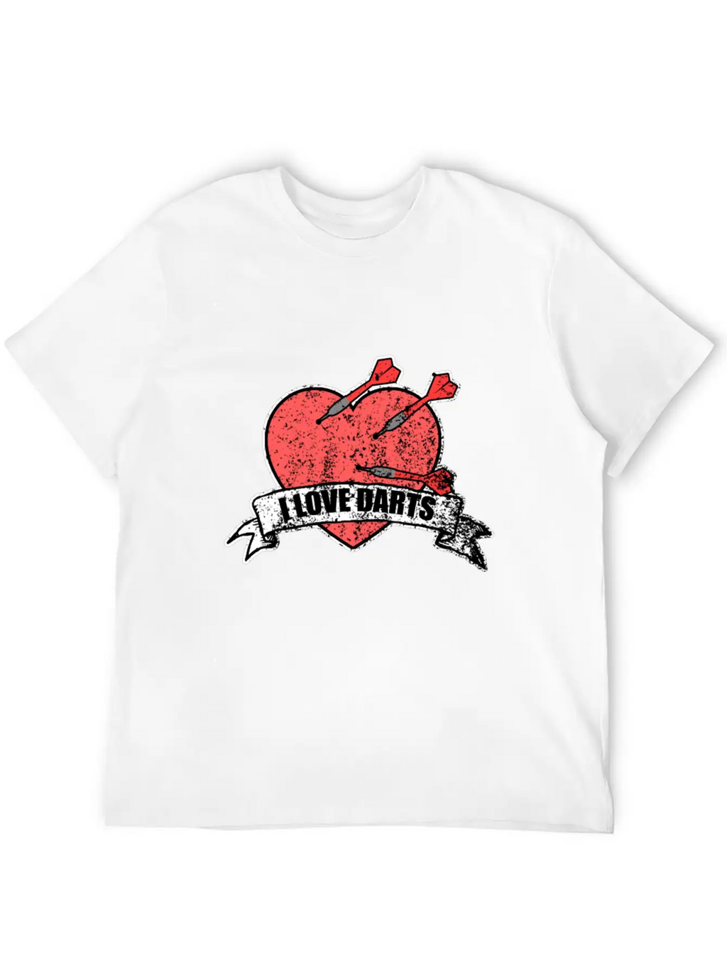 I Love Darts Gift Middle Hit Friends Play Unisex Short Sleeve Soft Cotton T-Shirt – Casual Everyday Wear