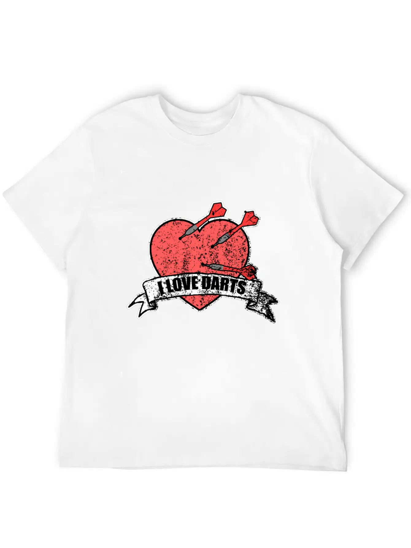 I Love Darts Gift Middle Hit Friends Play Unisex Short Sleeve Soft Cotton T-Shirt – Casual Everyday Wear