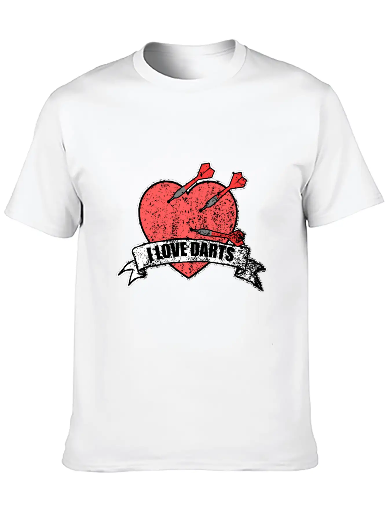 I Love Darts Gift Middle Hit Friends Play Unisex Short Sleeve Soft Cotton T-Shirt – Casual Everyday Wear