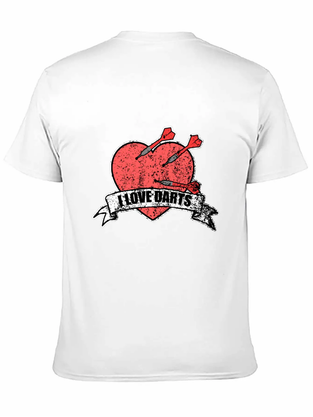 I Love Darts Gift Middle Hit Friends Play Unisex Short Sleeve Soft Cotton T-Shirt – Casual Everyday Wear