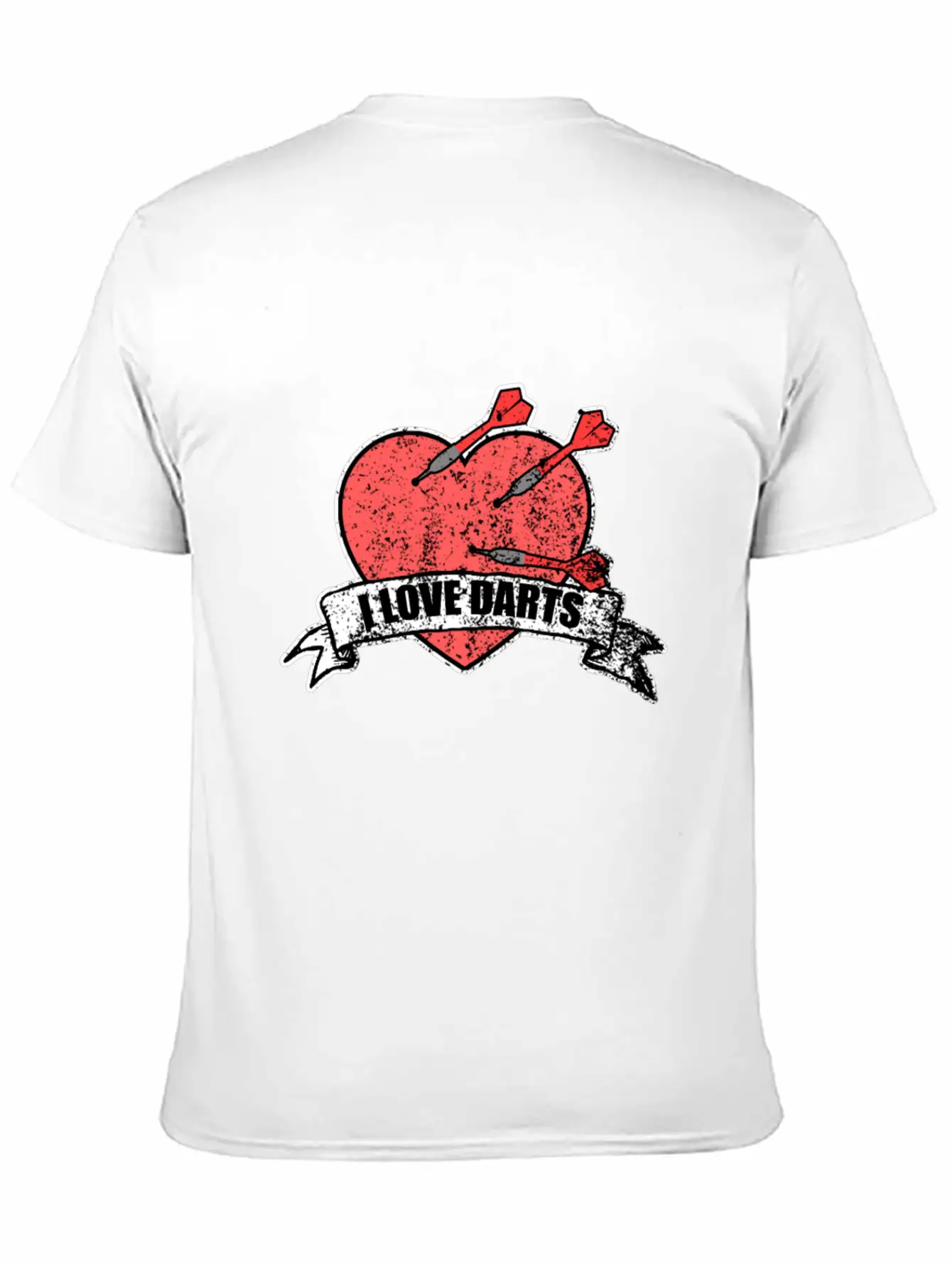 I Love Darts Gift Middle Hit Friends Play Unisex Short Sleeve Soft Cotton T-Shirt – Casual Everyday Wear