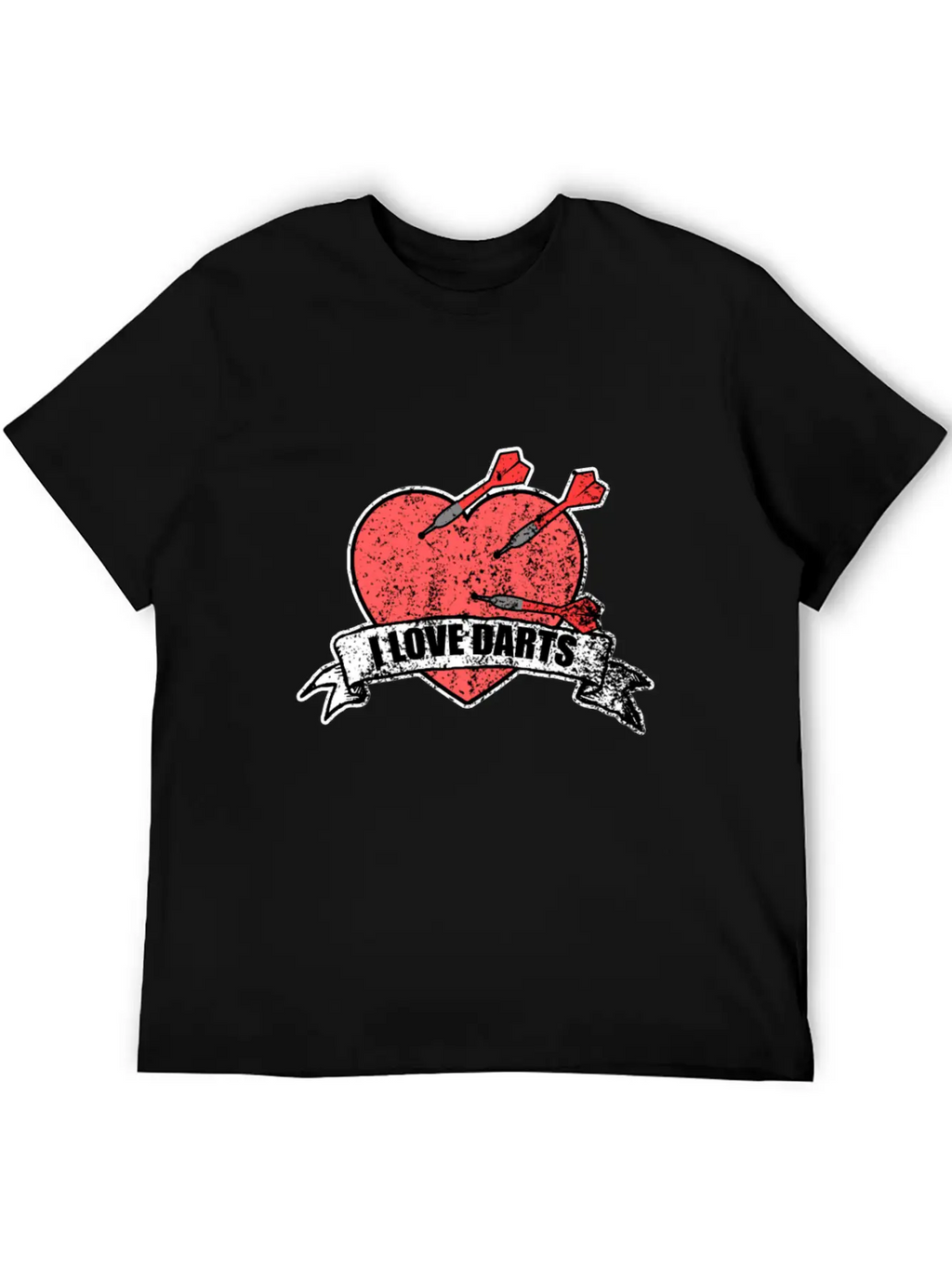 I Love Darts Gift Middle Hit Friends Play Unisex Short Sleeve Soft Cotton T-Shirt – Casual Everyday Wear