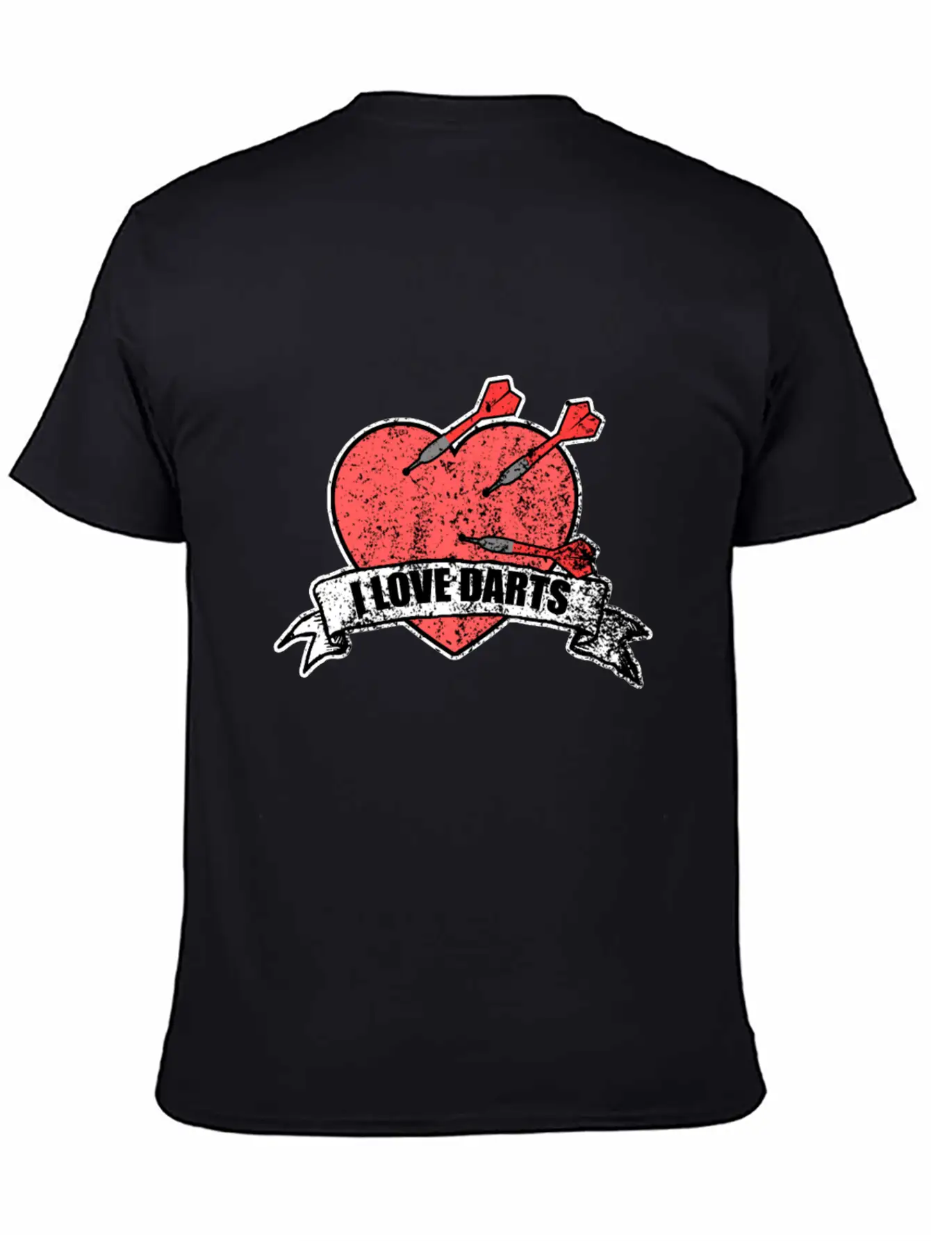 I Love Darts Gift Middle Hit Friends Play Unisex Short Sleeve Soft Cotton T-Shirt – Casual Everyday Wear