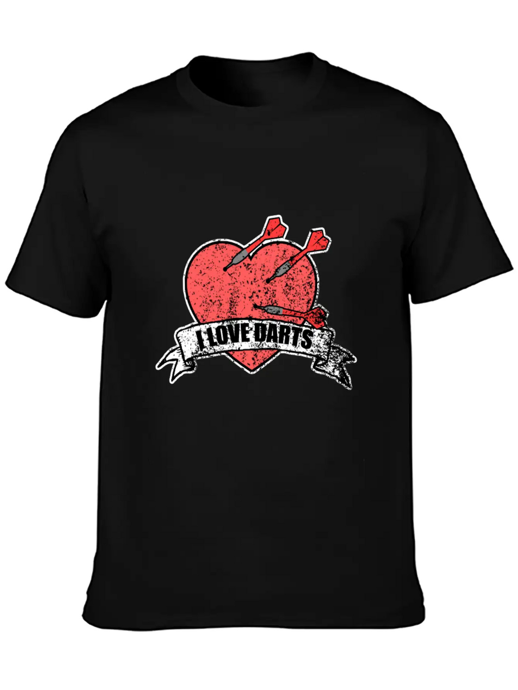I Love Darts Gift Middle Hit Friends Play Unisex Short Sleeve Soft Cotton T-Shirt – Casual Everyday Wear