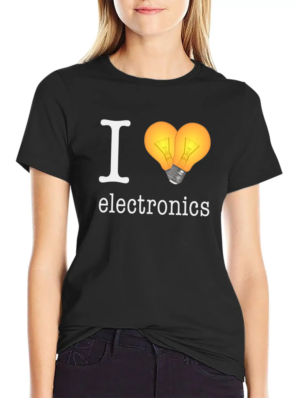 I Love Electronics / Gift Idea Unisex Short Sleeve Soft Cotton T-Shirt – Casual Everyday Wear