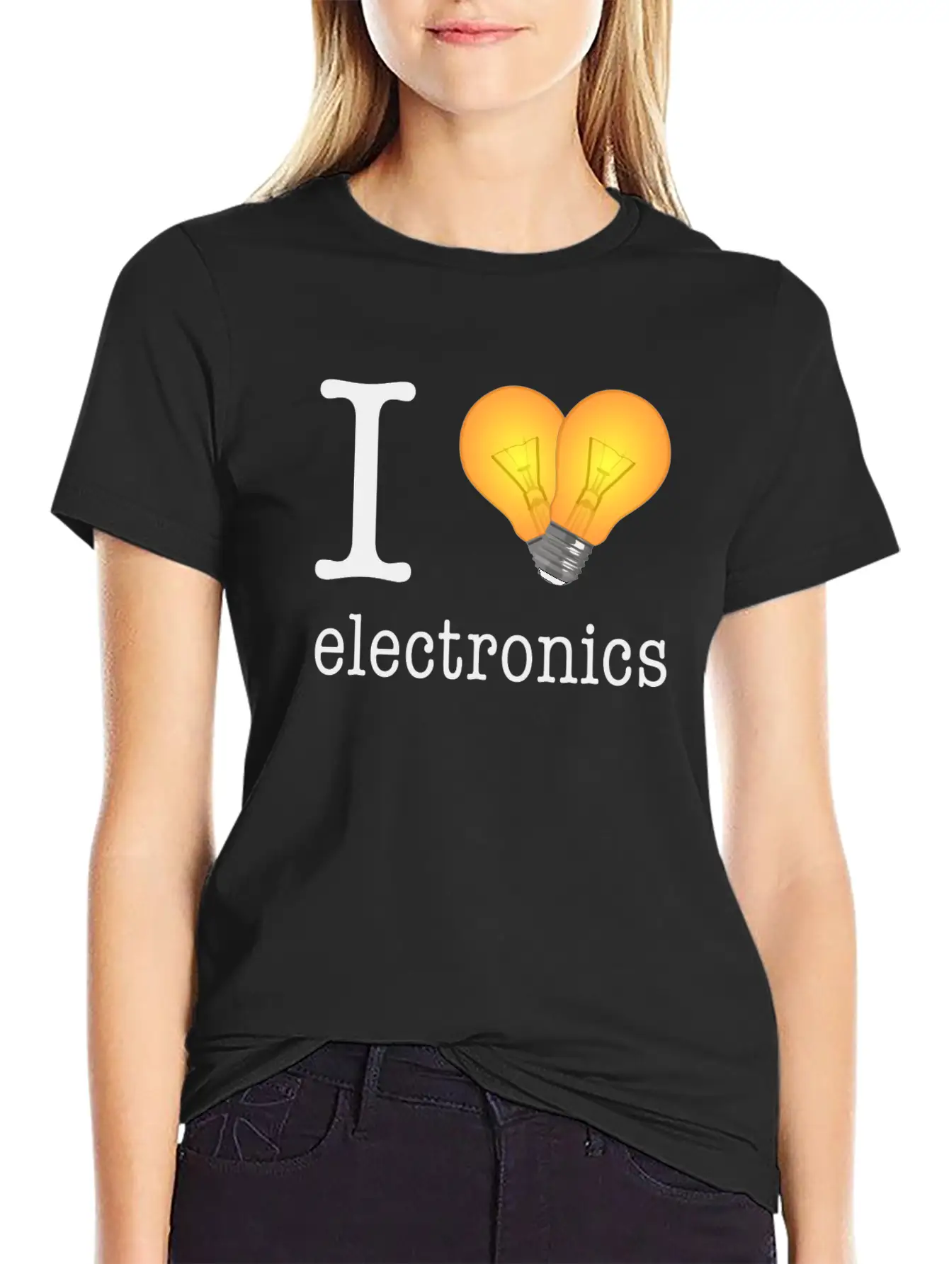 I Love Electronics / Gift Idea Unisex Short Sleeve Soft Cotton T-Shirt – Casual Everyday Wear