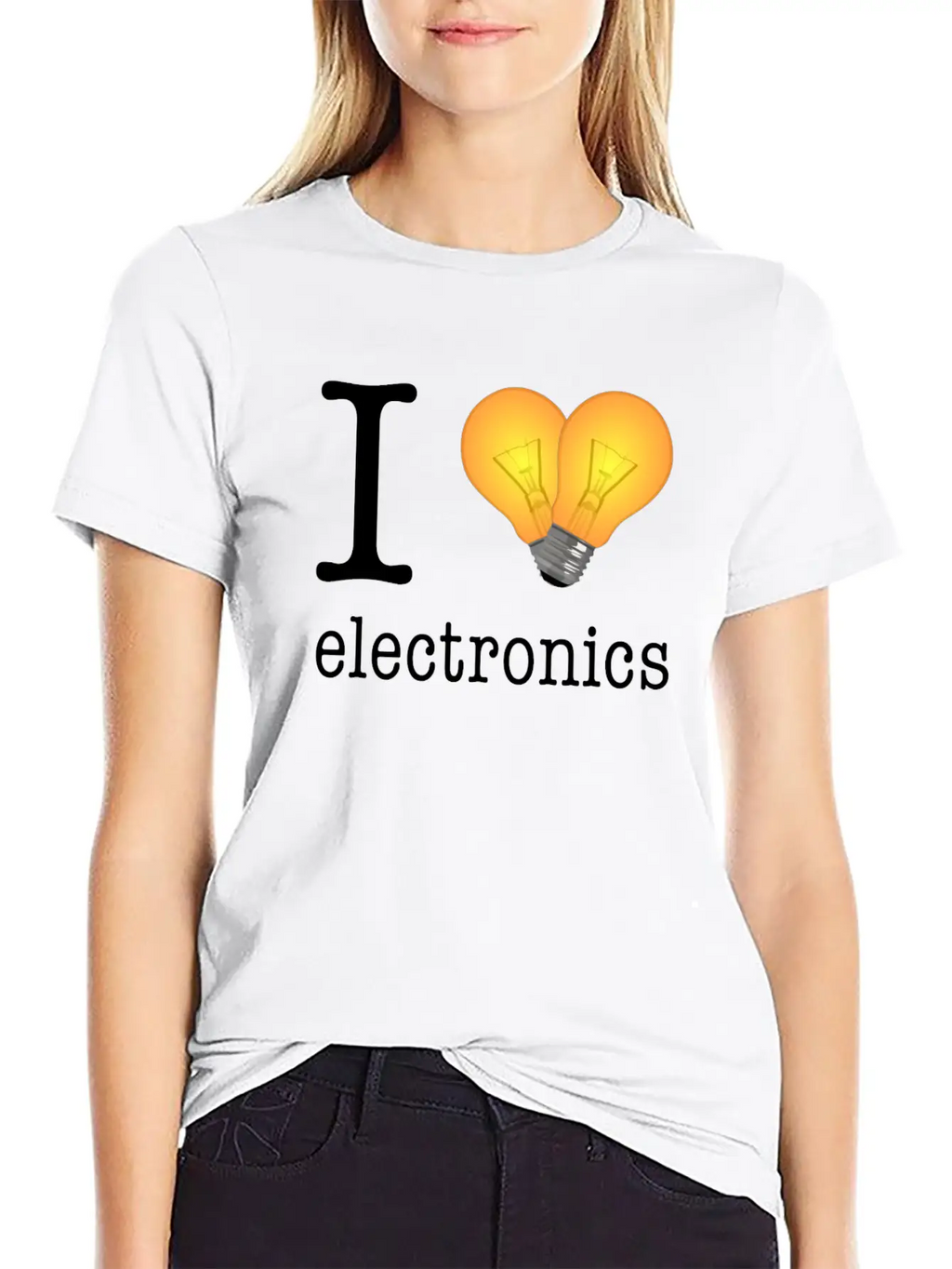 I Love Electronics / Gift Idea Unisex Short Sleeve Soft Cotton T-Shirt – Casual Everyday Wear