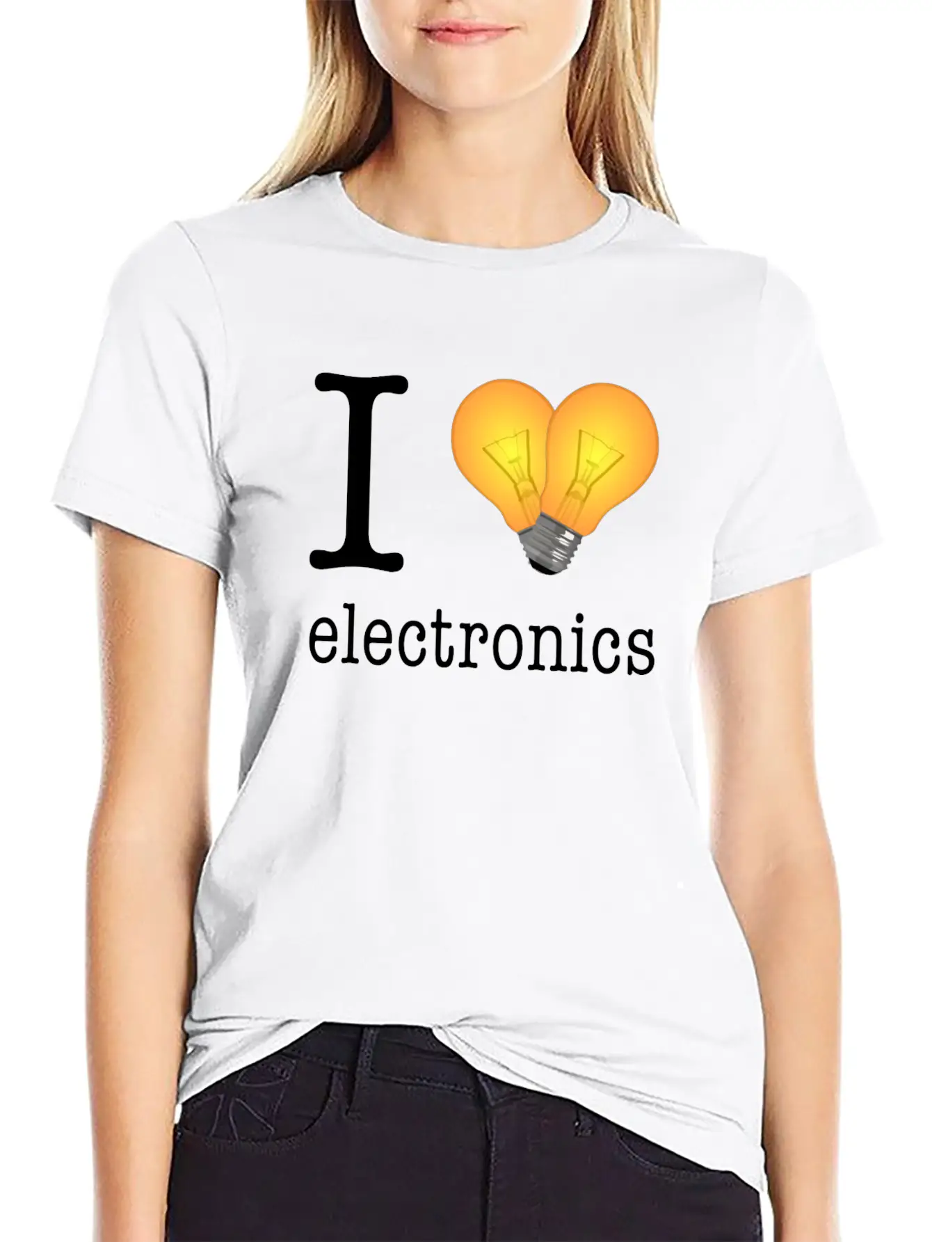 I Love Electronics / Gift Idea Unisex Short Sleeve Soft Cotton T-Shirt – Casual Everyday Wear