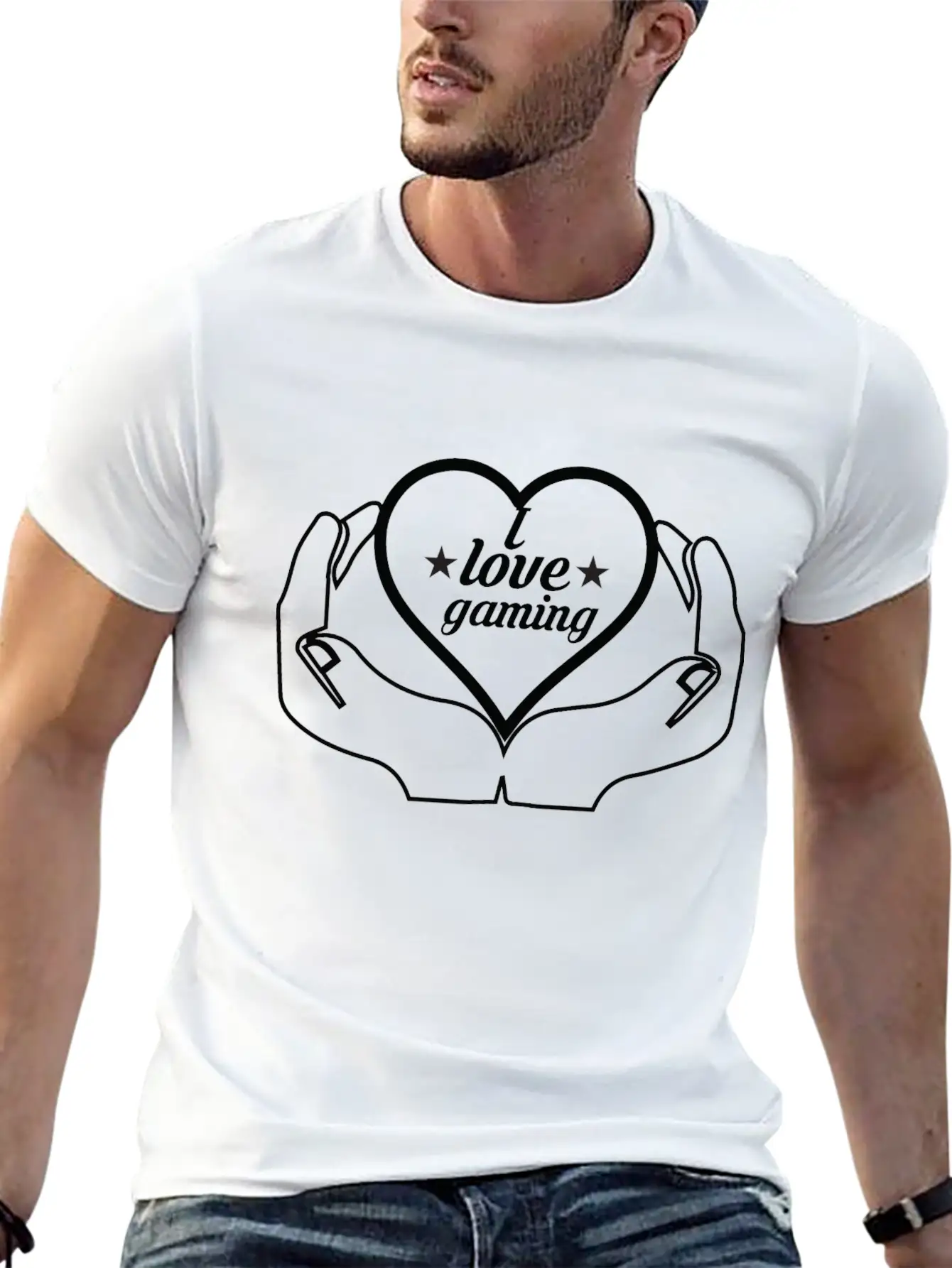 I Love Games Gaming Nerd Casual Graphic T-Shirt – Simple And Comfortable Daily Wear