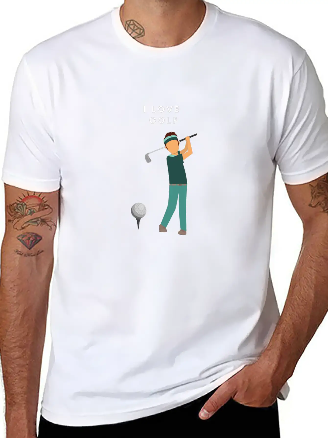I LOVE GOLF Unisex Casual T-Shirt – Clean Design For Daily Comfort