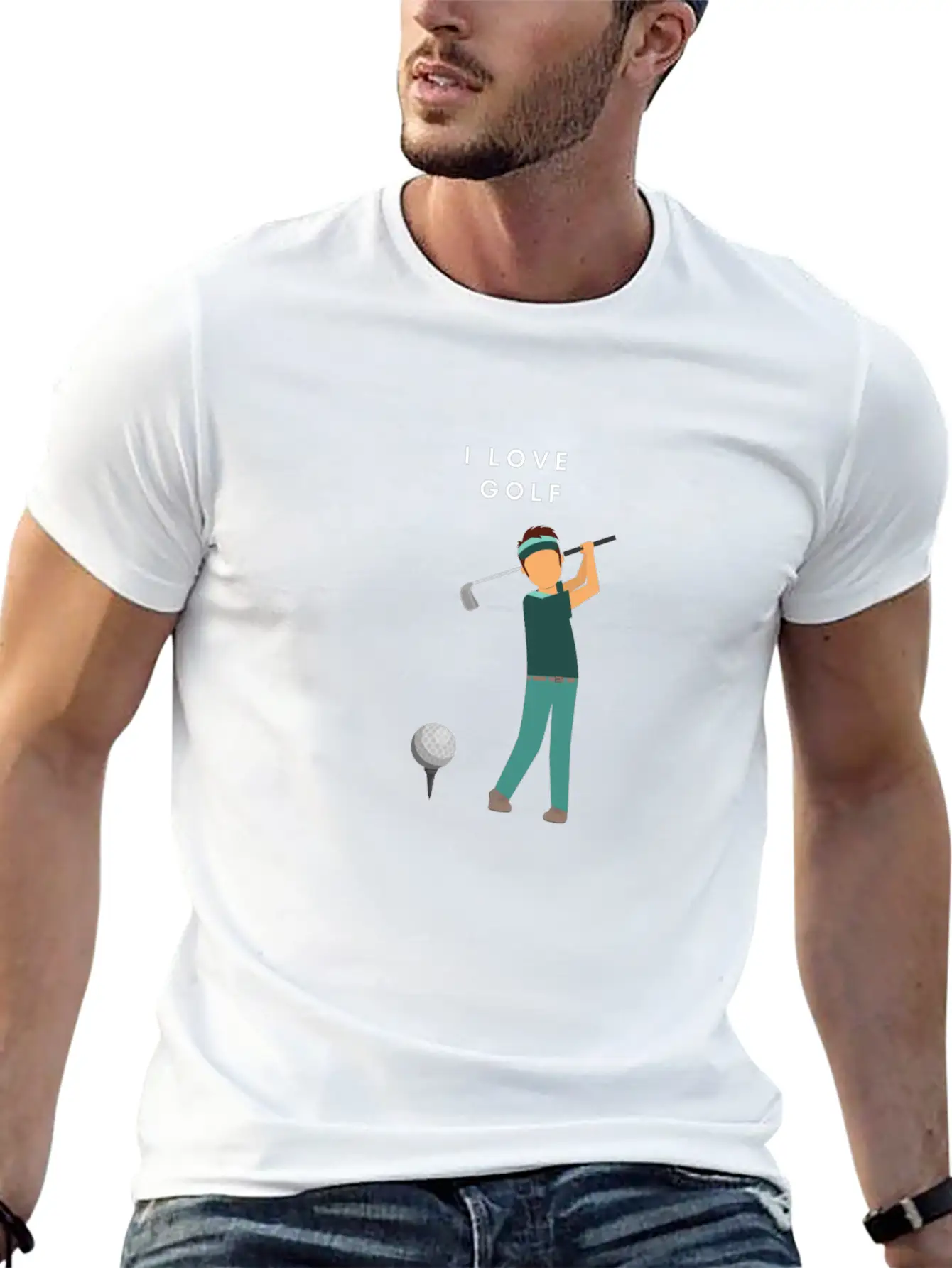 I LOVE GOLF Unisex Casual T-Shirt – Clean Design For Daily Comfort