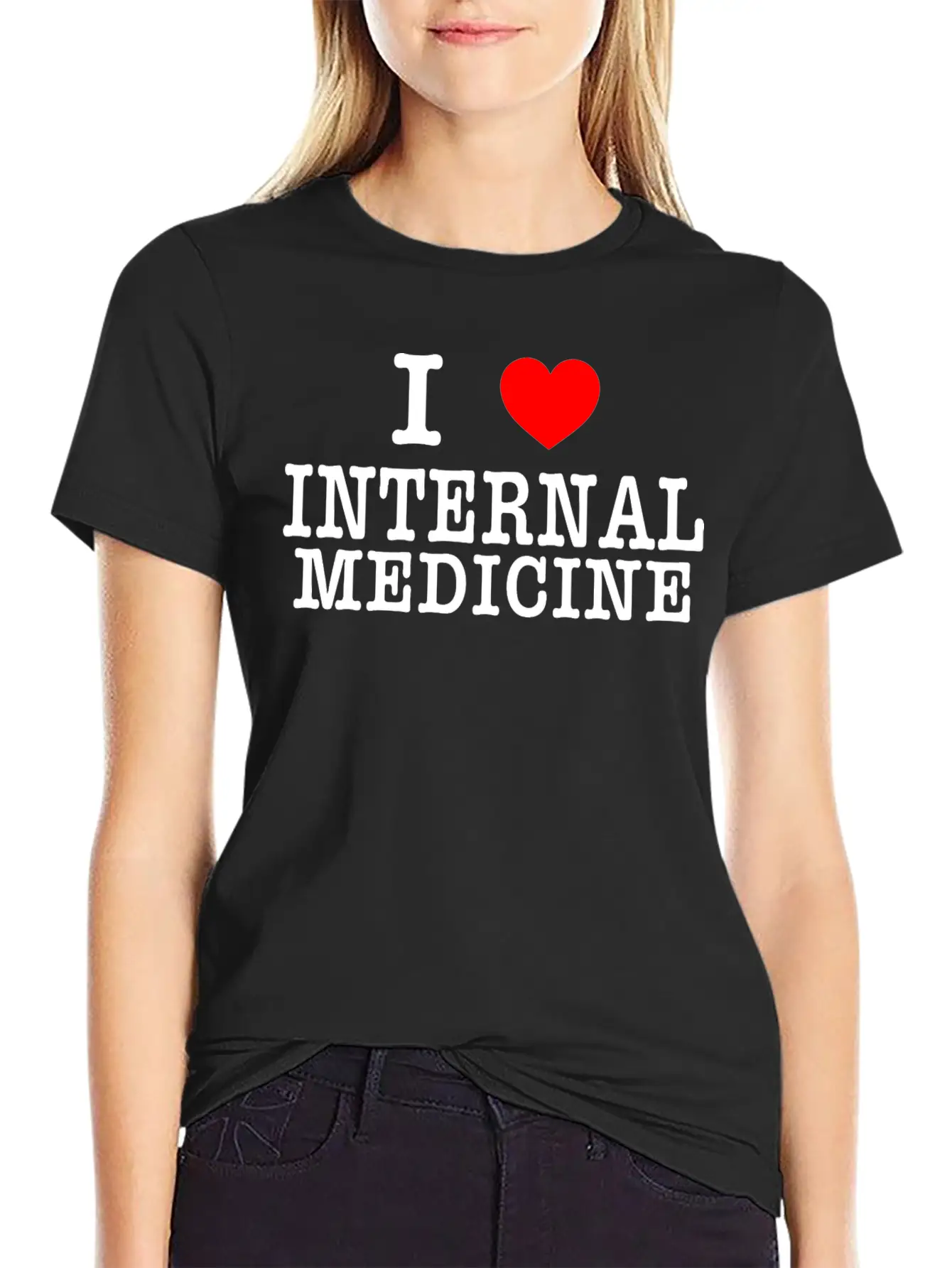 I Love Internal Medicine Stylish Everyday T-Shirt – Unisex Basic Cotton Tee