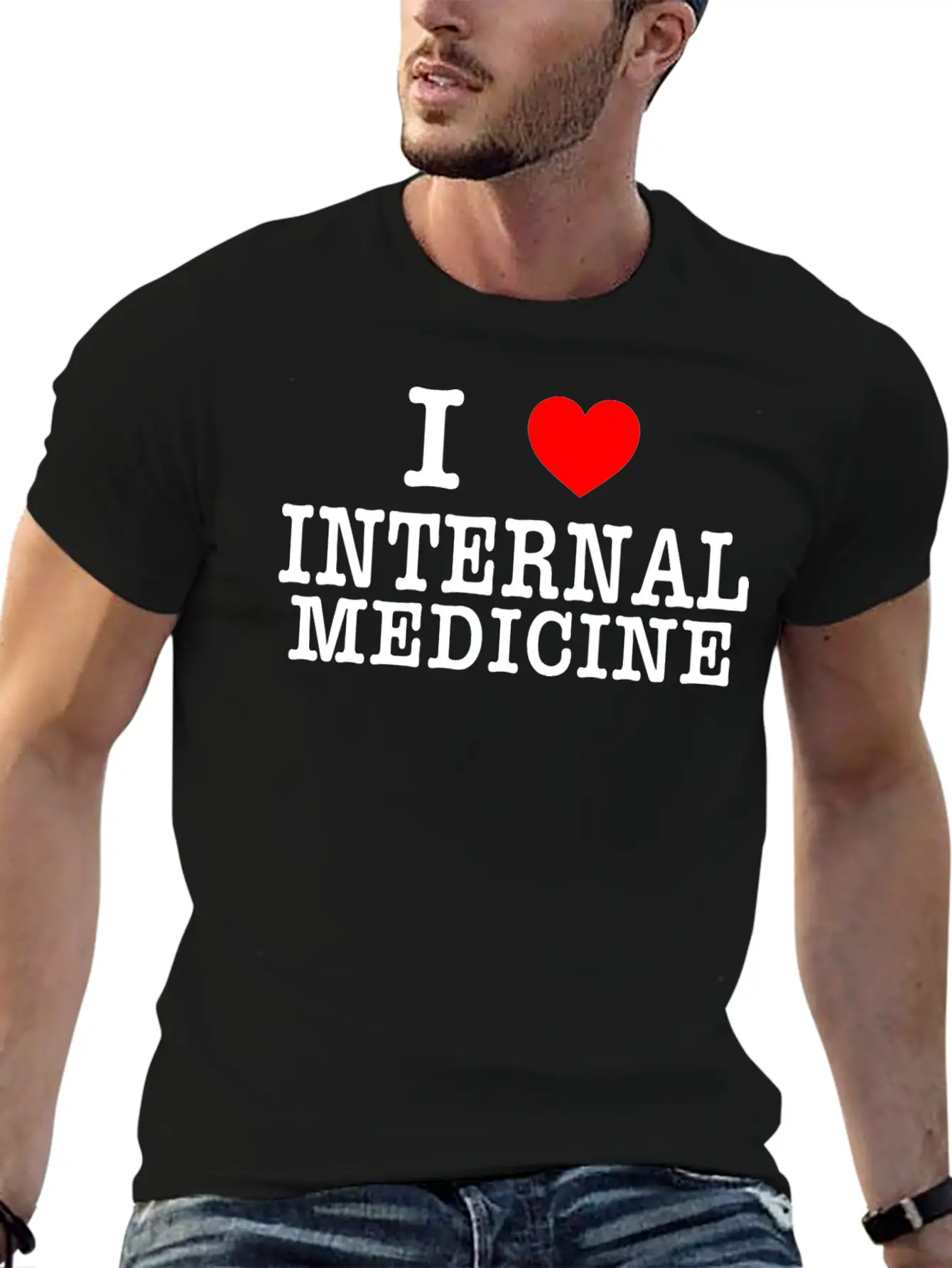 I Love Internal Medicine Stylish Everyday T-Shirt – Unisex Basic Cotton Tee