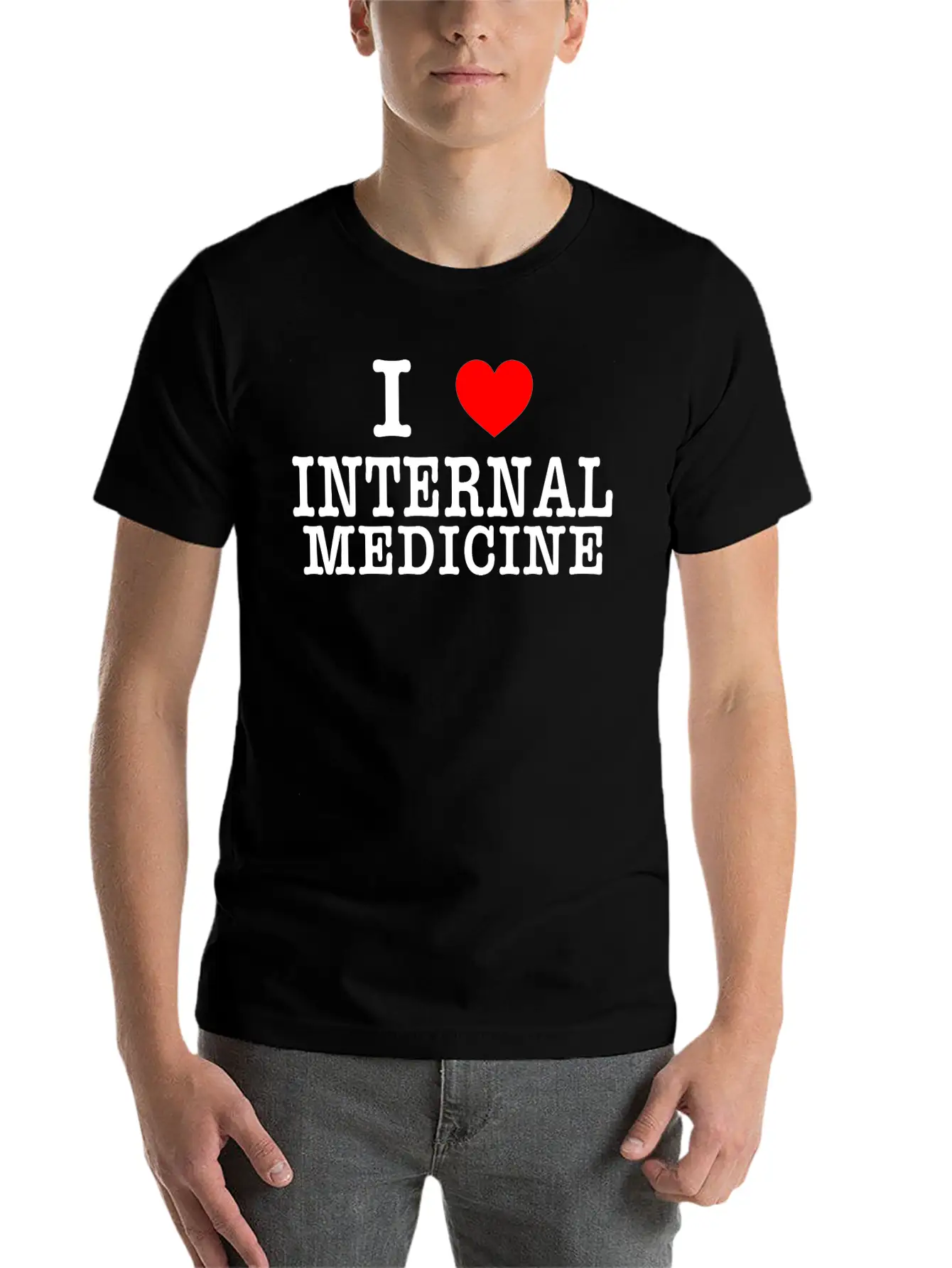 I Love Internal Medicine Stylish Everyday T-Shirt – Unisex Basic Cotton Tee