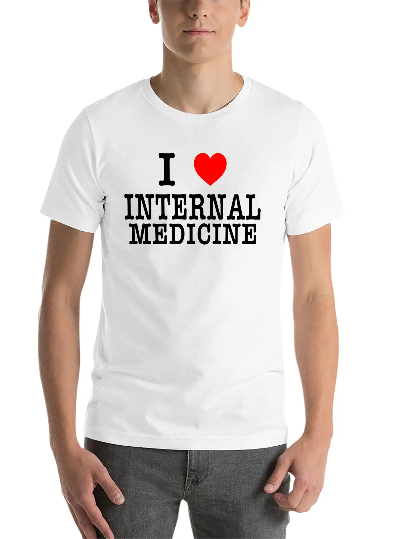 I Love Internal Medicine Stylish Everyday T-Shirt – Unisex Basic Cotton Tee