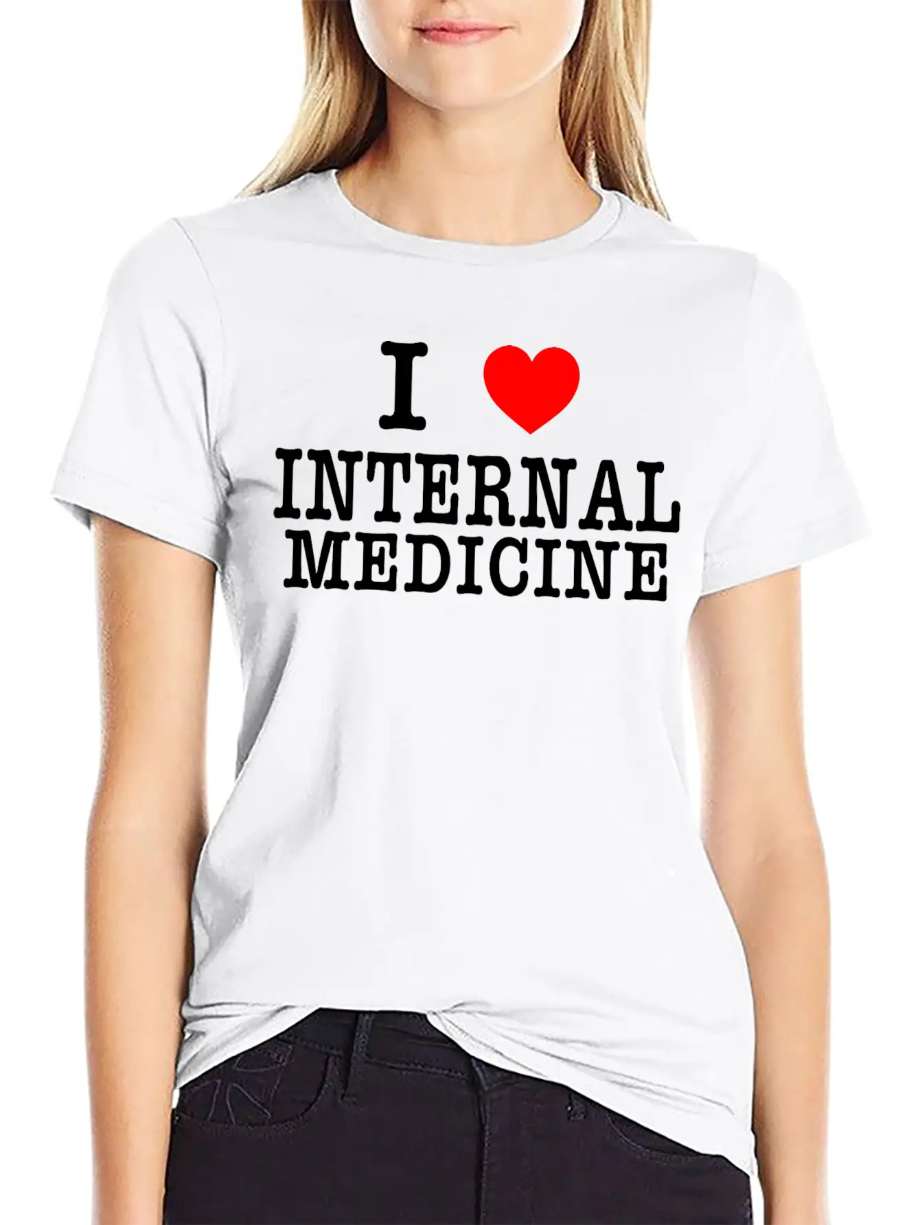 I Love Internal Medicine Stylish Everyday T-Shirt – Unisex Basic Cotton Tee