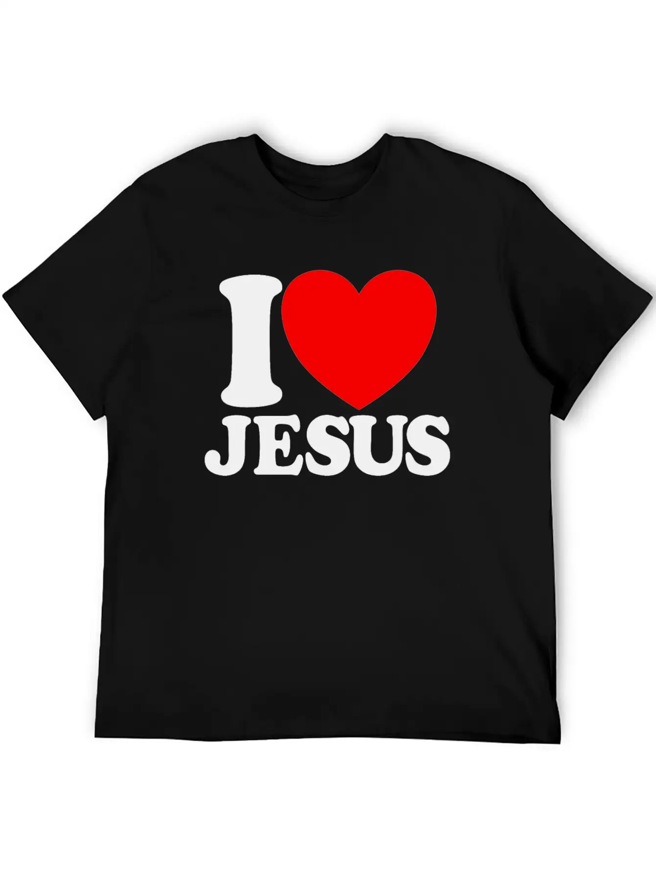 I Love Jesus Christian Faith Church Bible Jesusvac Breathable Graphic T-Shirt – Perfect For Casual Days