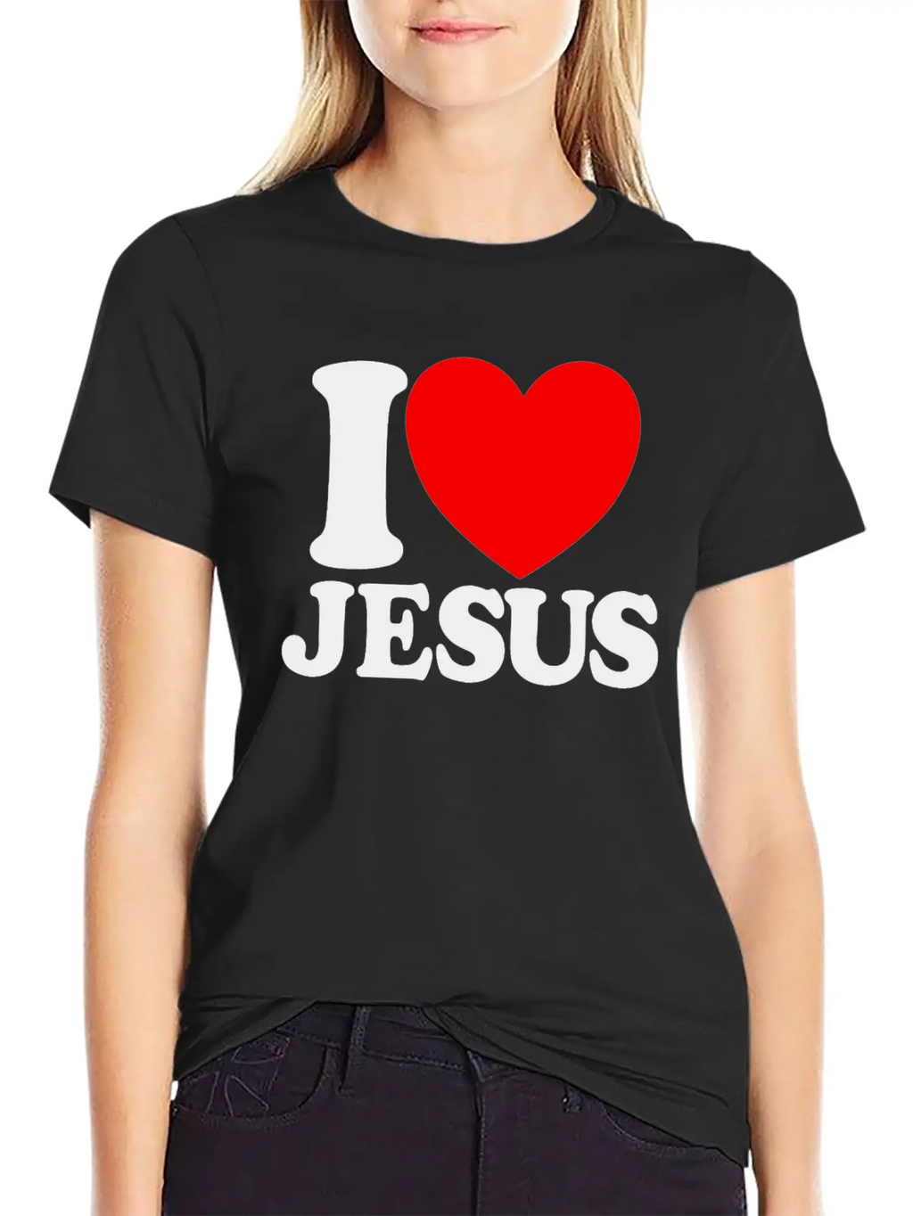I Love Jesus Christian Faith Church Bible Jesusvac Breathable Graphic T-Shirt – Perfect For Casual Days