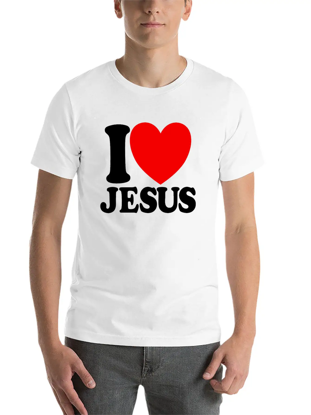 I Love Jesus Christian Faith Church Bible Jesusvac Breathable Graphic T-Shirt – Perfect For Casual Days