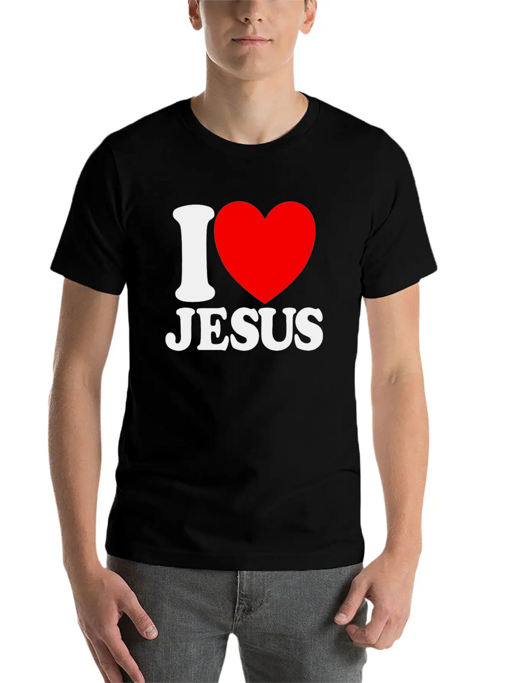I Love Jesus Christian Faith Church Bible Jesusvac Breathable Graphic T-Shirt – Perfect For Casual Days