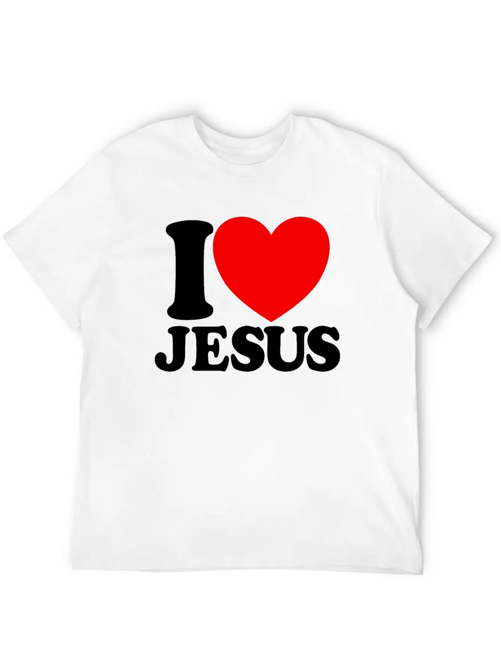 I Love Jesus Christian Faith Church Bible Jesusvac Breathable Graphic T-Shirt – Perfect For Casual Days