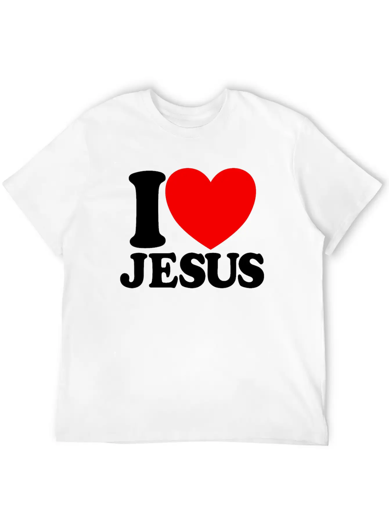 I Love Jesus Christian Faith Church Bible Jesusvac Breathable Graphic T-Shirt – Perfect For Casual Days