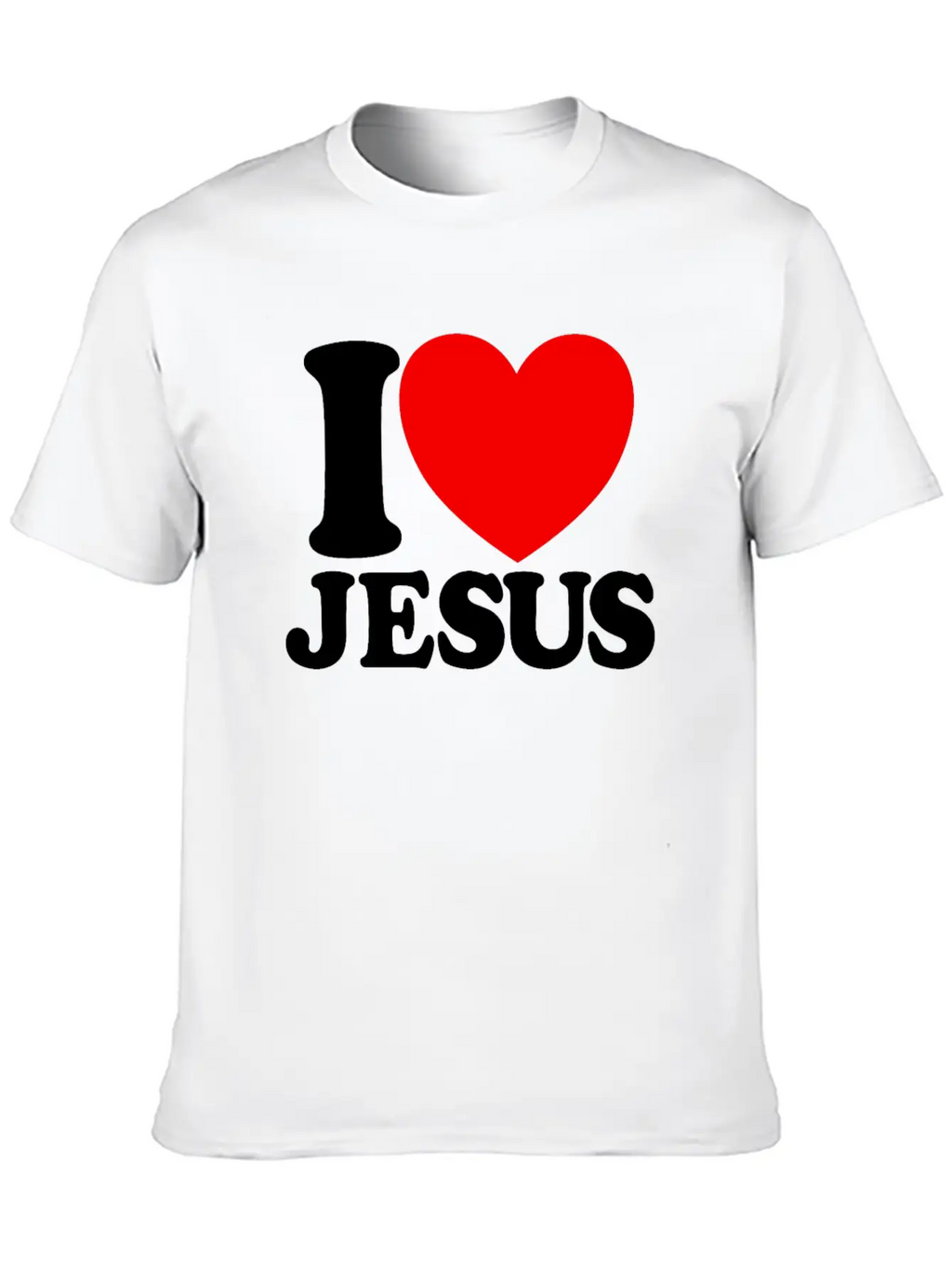 I Love Jesus Christian Faith Church Bible Jesusvac Breathable Graphic T-Shirt – Perfect For Casual Days