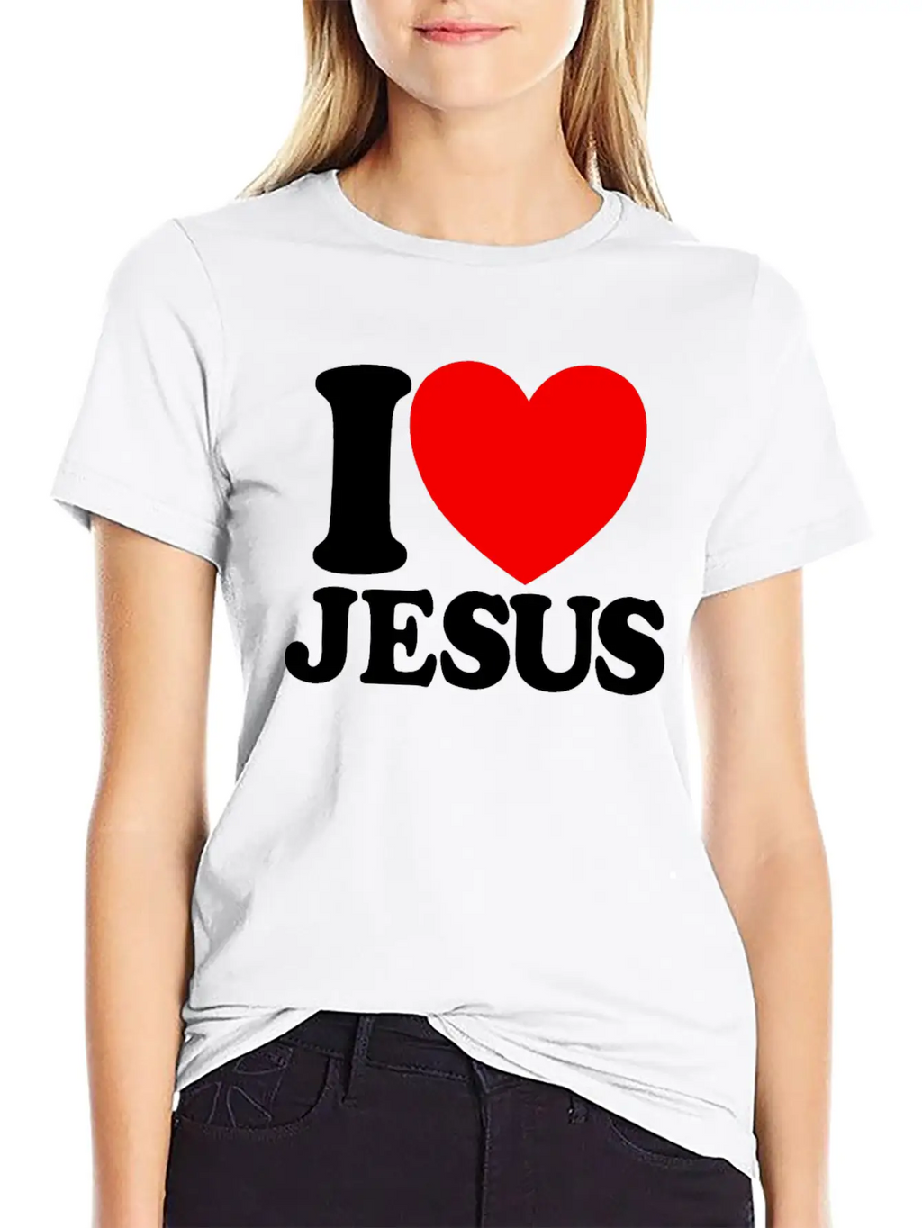 I Love Jesus Christian Faith Church Bible Jesusvac Breathable Graphic T-Shirt – Perfect For Casual Days