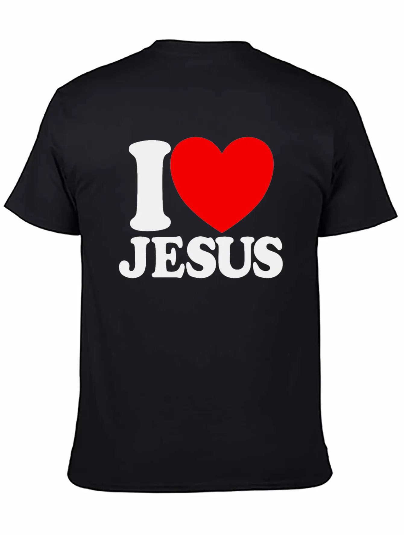I Love Jesus Christian Faith Church Bible Jesusvac Breathable Graphic T-Shirt – Perfect For Casual Days