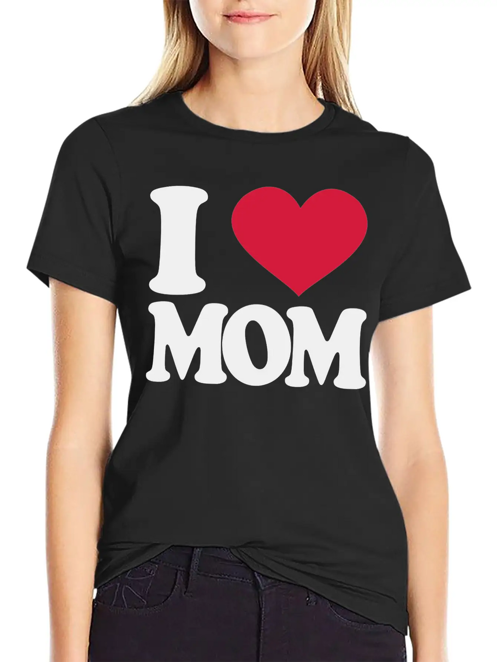 I Love Mom Stylish Everyday T-Shirt – Unisex Basic Cotton Tee